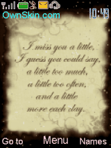 i miss you a little