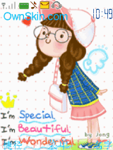 可爱小辫子女孩