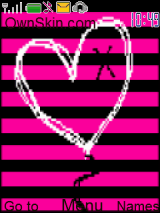 black and pink heart