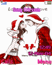 Christmas pink couple..(animated)
