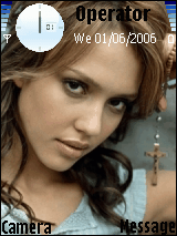Jessica alba holding a cross