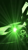 Green Flashing Light car